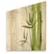 Designart - Bamboo Branches In The Forest V - Tropical Print on Natural Pine Wood